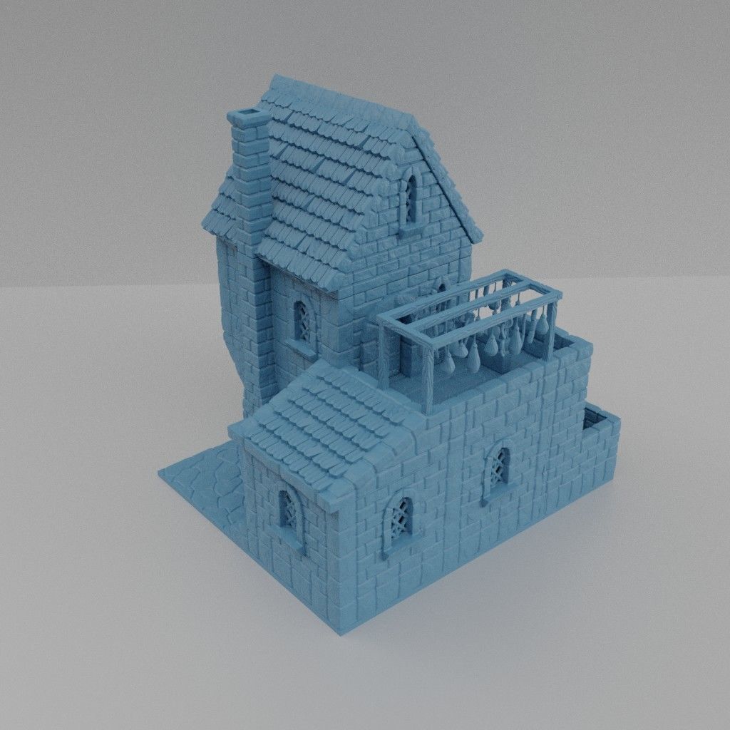 Medieval Butcher  Tabletop Terrain 25 mm 3D print model_3