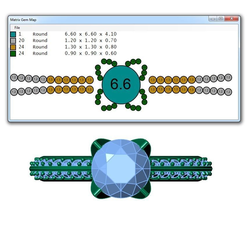 Ring043 gold engagement ring with diamonds 3D print model_6