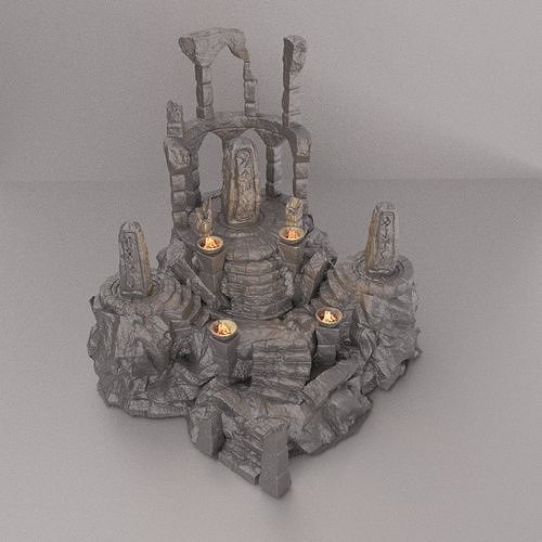 Ancient Runestones Tabletop Terrain 28 mm 3D print model