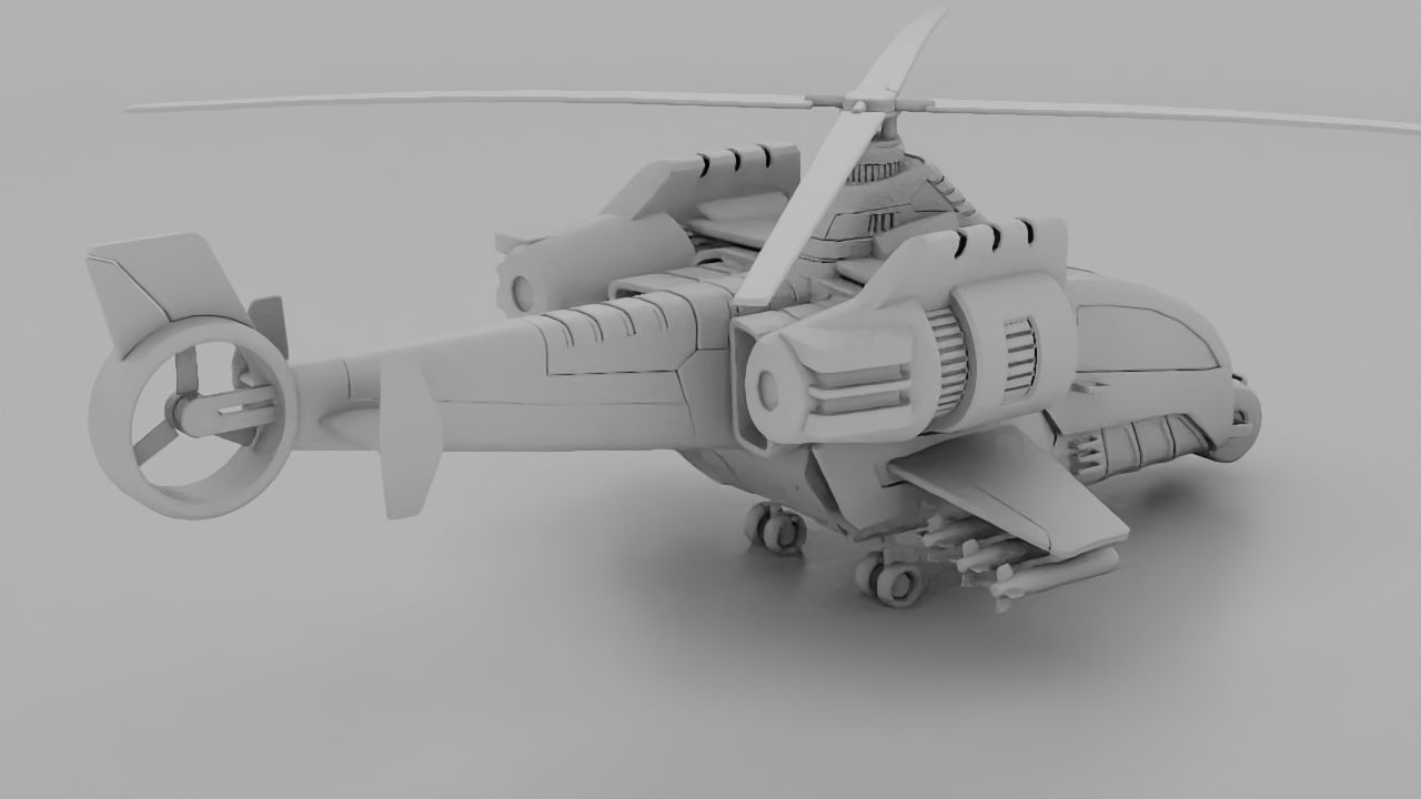 military helicopter 3D model_6