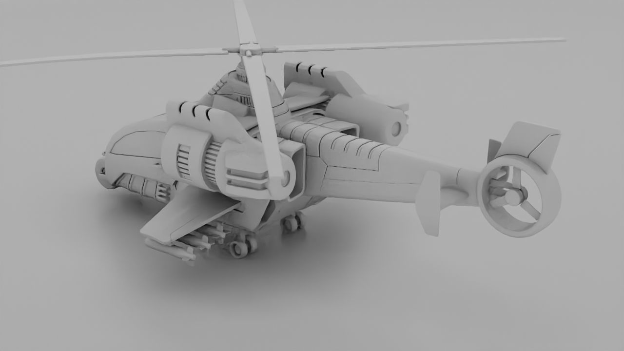 military helicopter 3D model_8