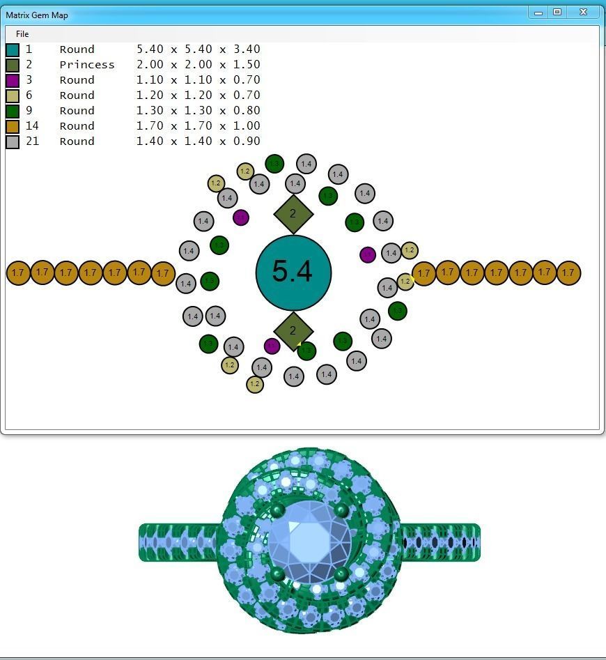Ring045 diamond engagement ring gold 3D print model_6