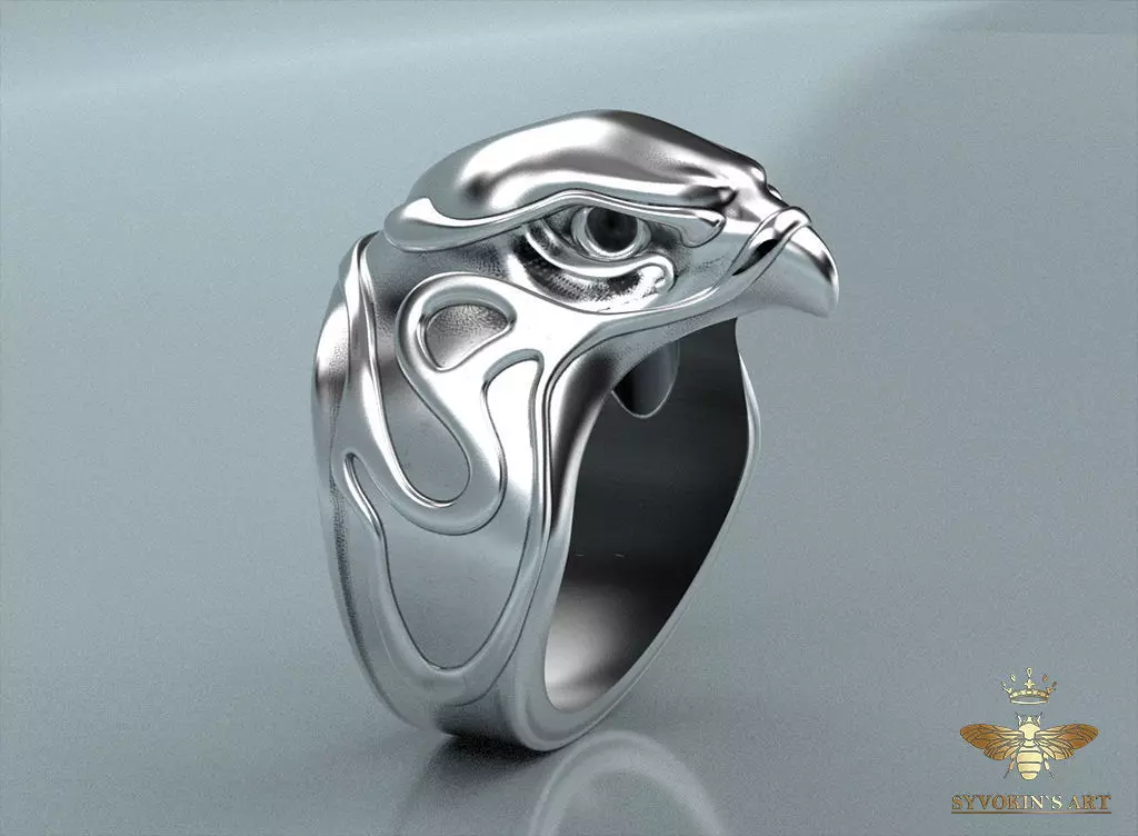 Hawk ring 3D print model 3D print model