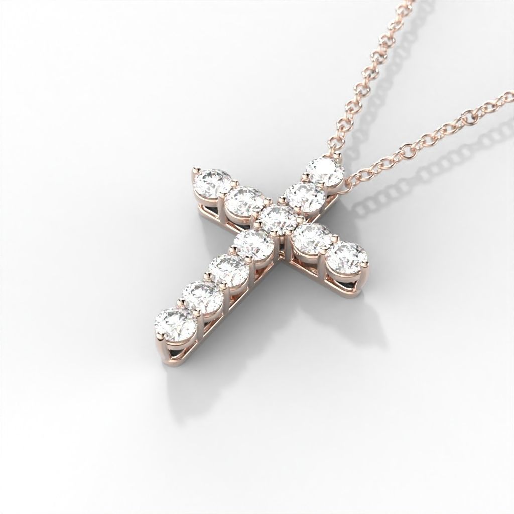 Diamond cross tiff style 3D print model_20