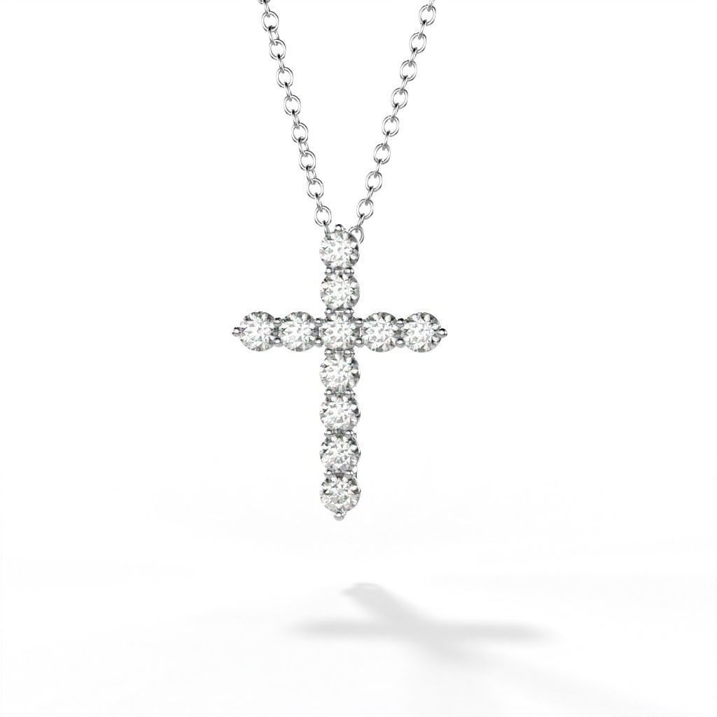 Diamond cross tiff style 3D print model_6
