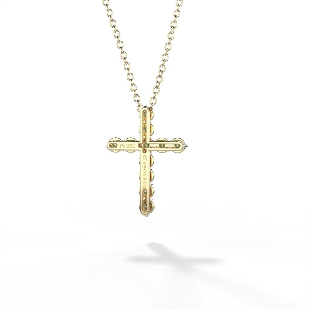 Diamond cross tiff style 3D print model_11