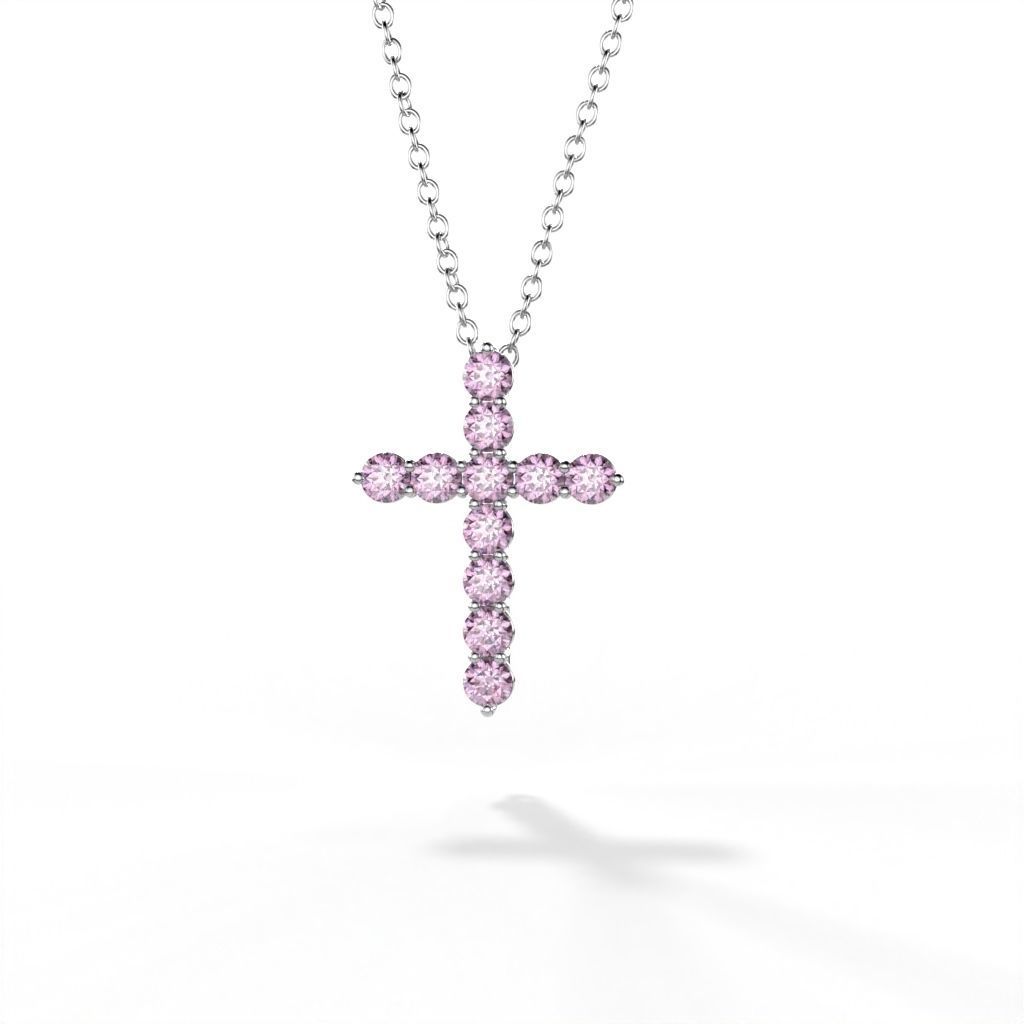 Diamond cross tiff style 3D print model_8