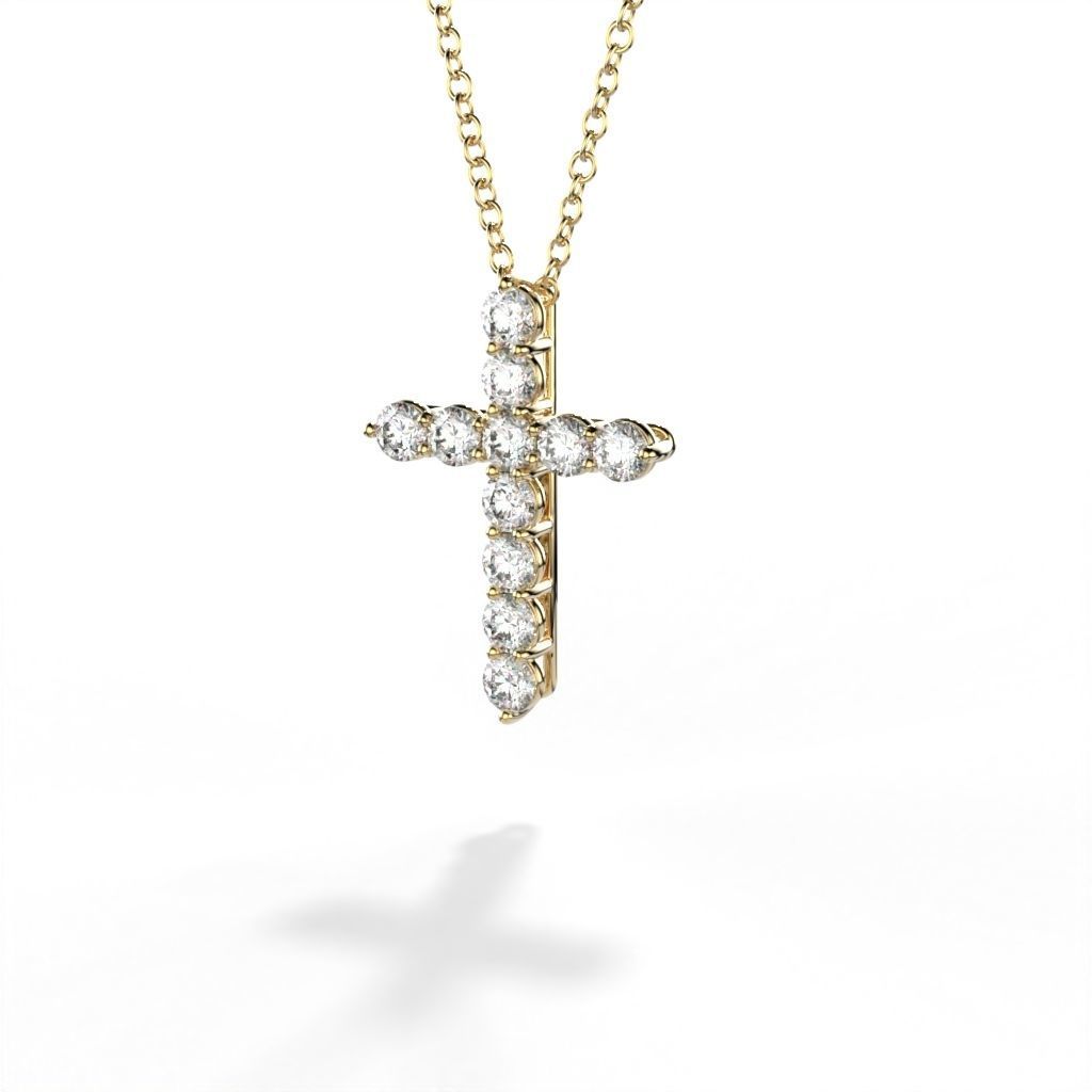 Diamond cross tiff style 3D print model_2