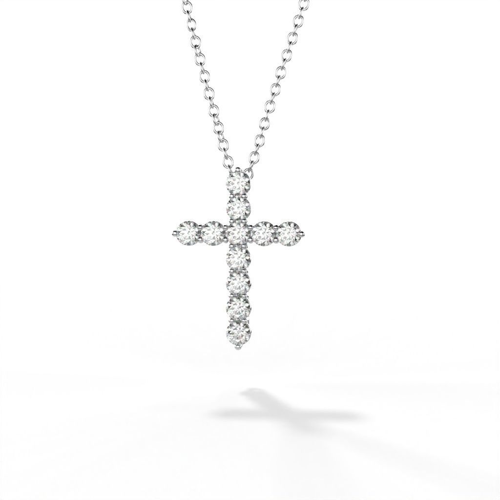 Diamond cross tiff style 3D print model_7
