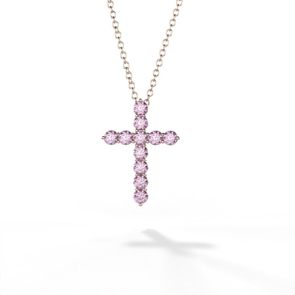 Diamond cross tiff style 3D print model_9