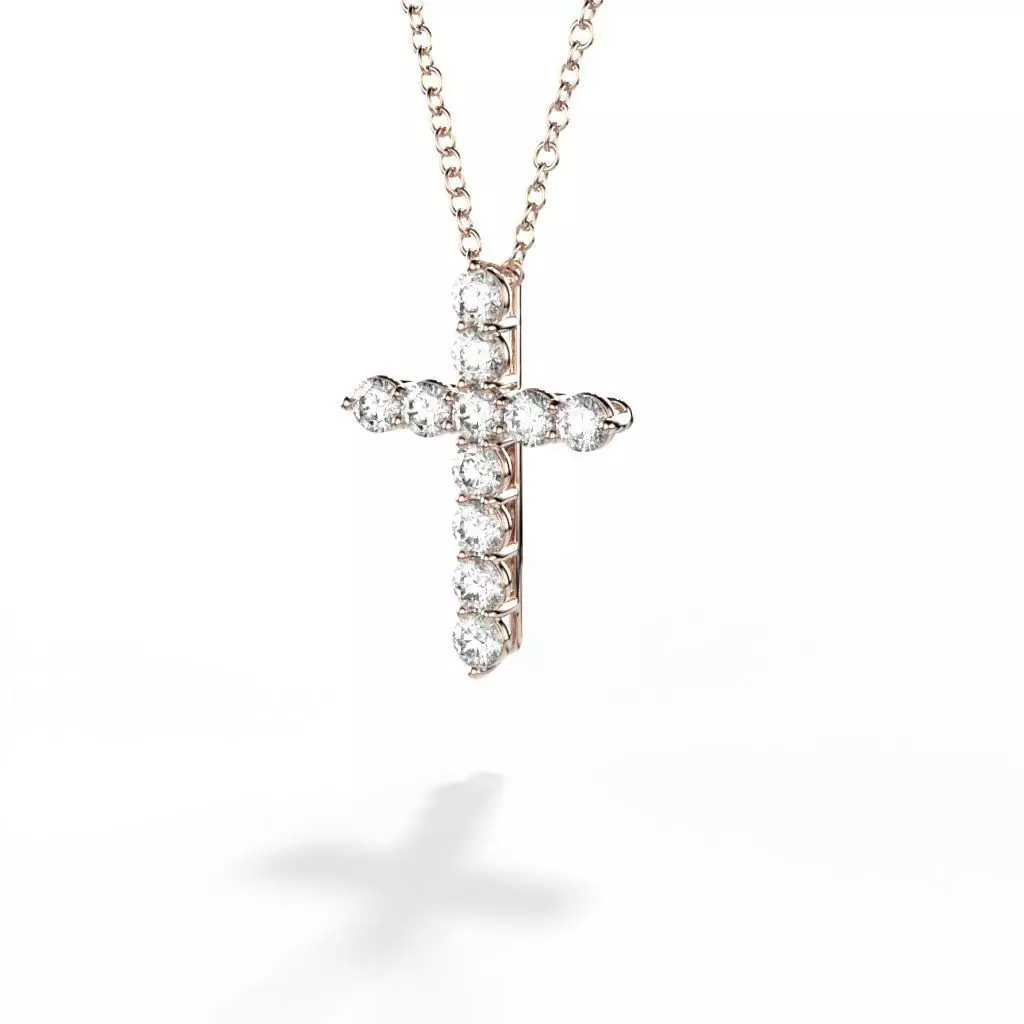 Diamond cross tiff style 3D print model_0