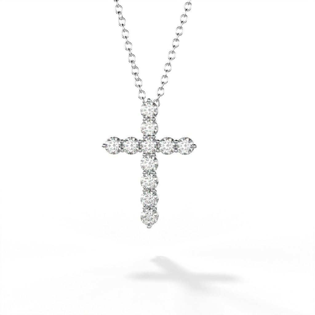 Diamond cross tiff style 3D print model_5