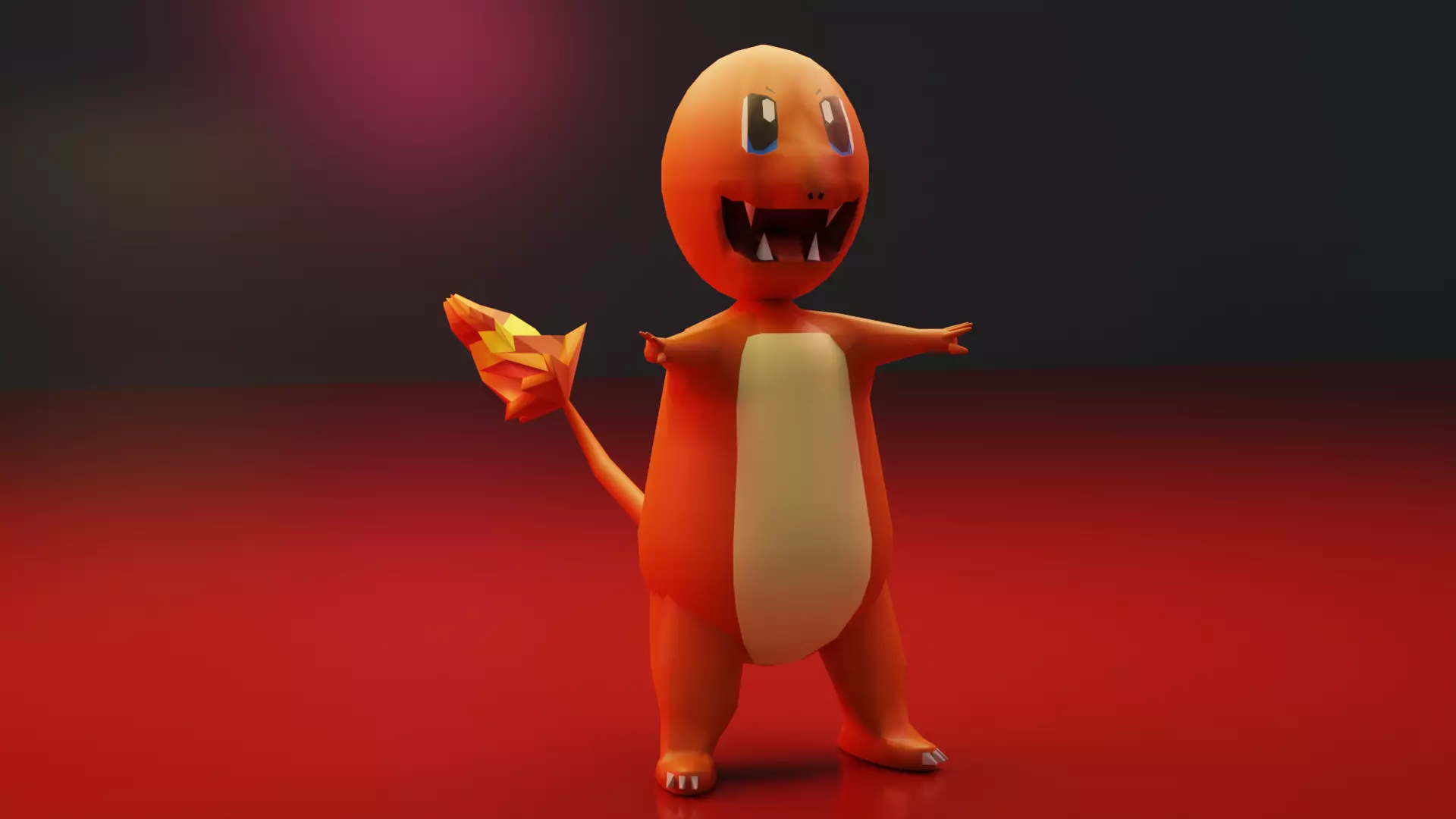 Charmander Pokemon Low-poly 3D model_0