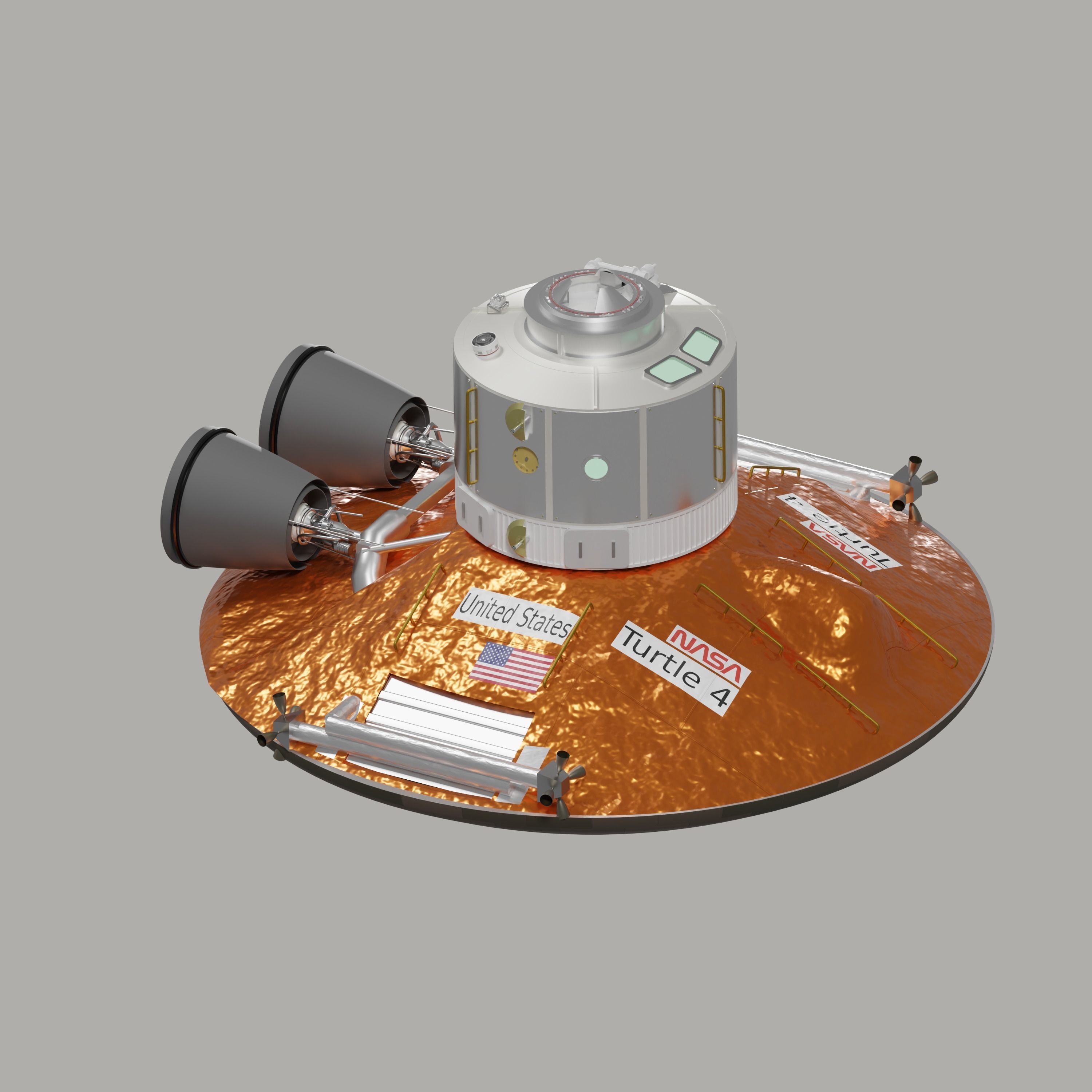 NASA Turtle Orbital Transfer Vehicle 3D model_2
