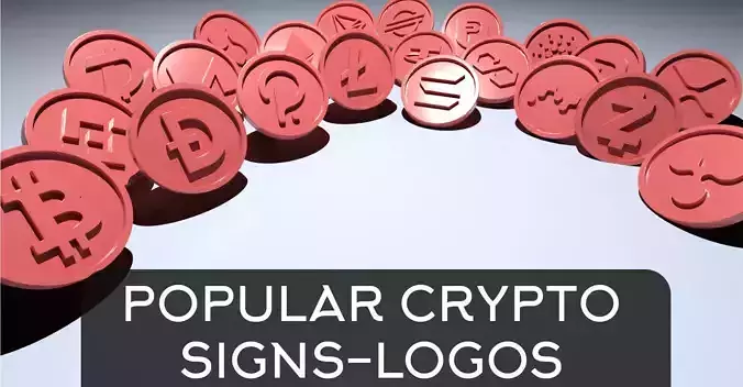 Popular Cryptocurrency logos-signs printable 3D print model