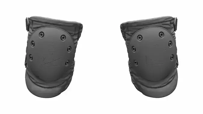 Military Knee Pad - High Poly