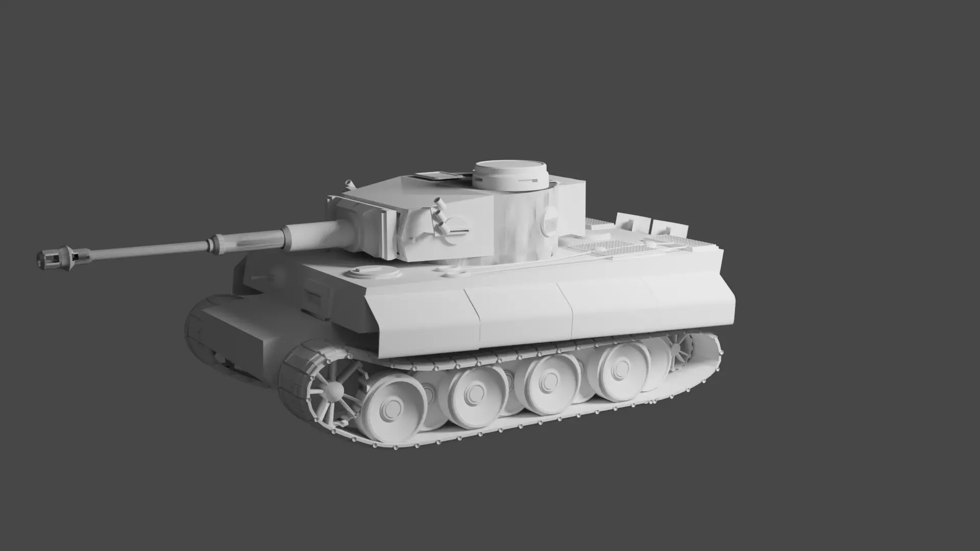 Ttigir131 tiger tank Low-poly 3D model