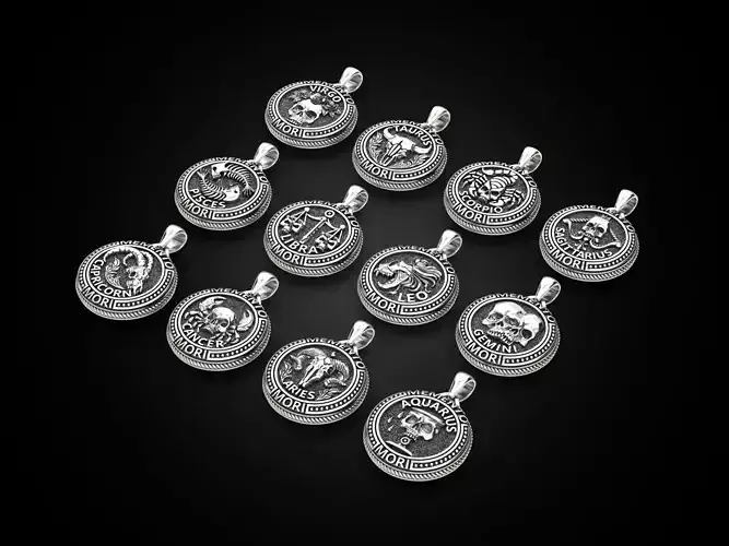 Zodiac skull pendant Collection 