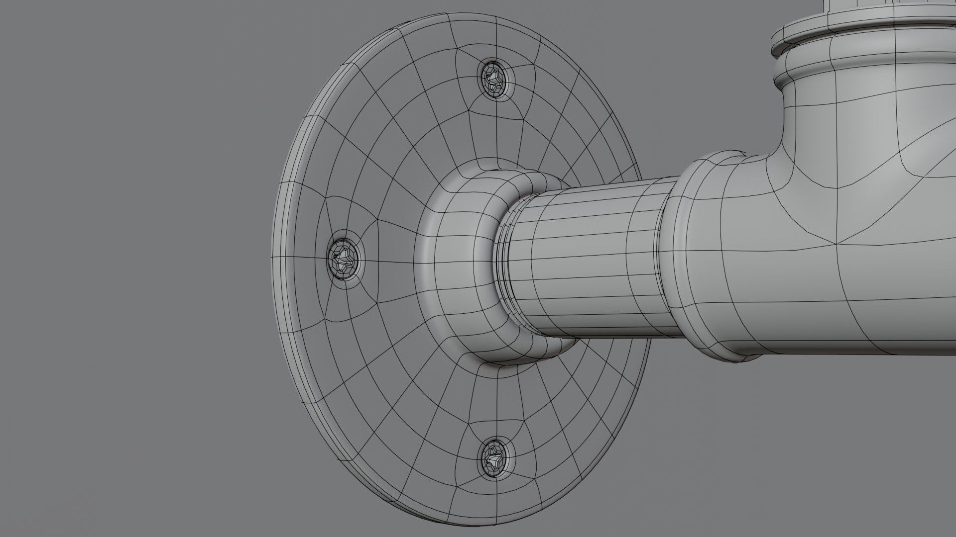 Sconce industrial light bulb wall 3D model_7