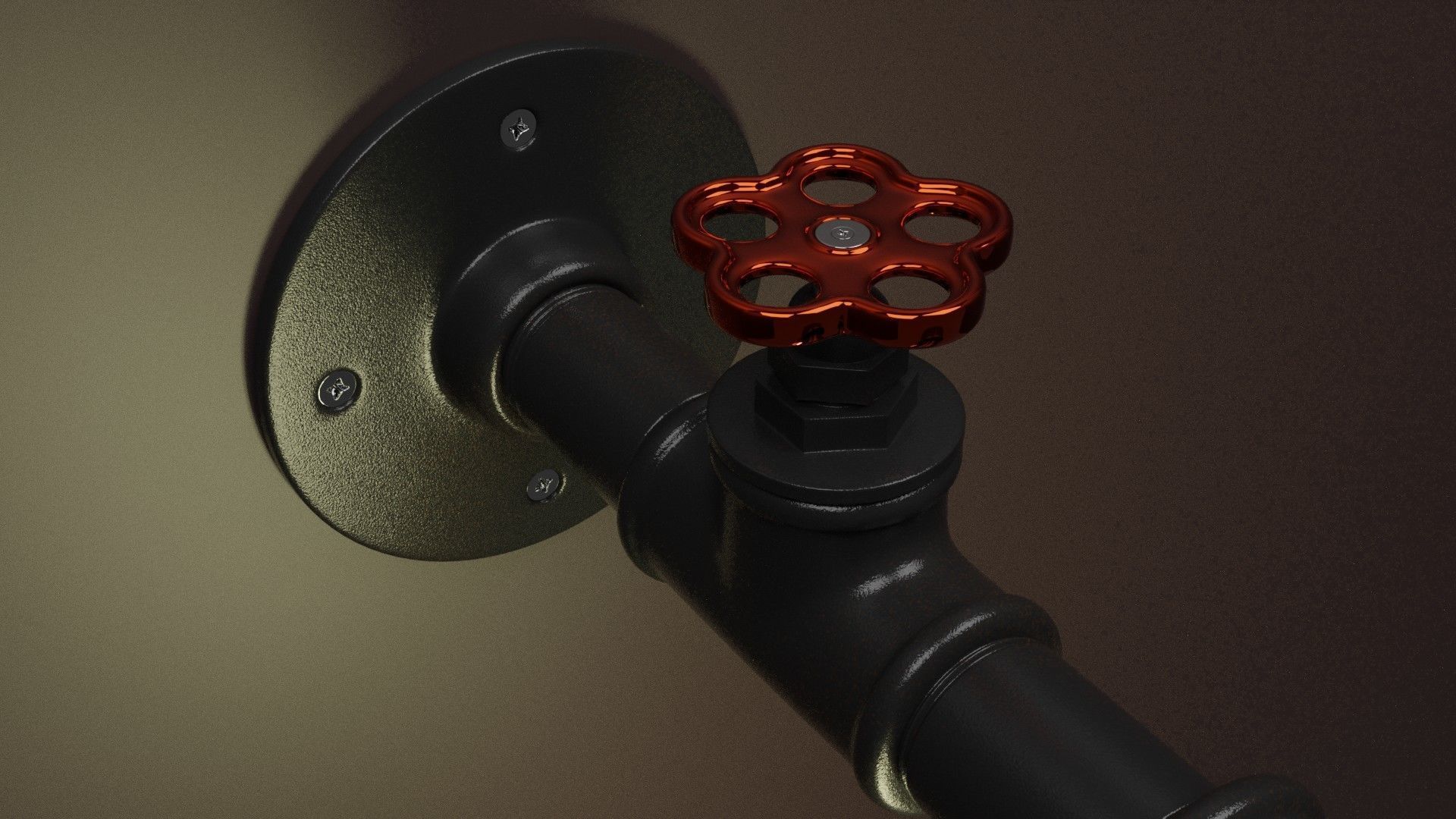 Sconce industrial light bulb wall 3D model_5