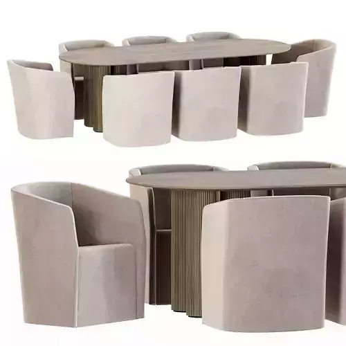 Dining set oval table and chairs