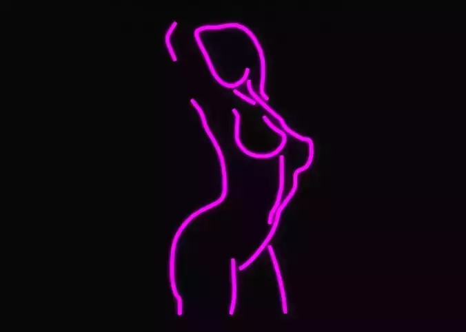 Neon Girl sexy body decoration p1