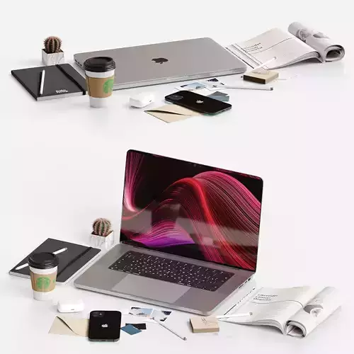 Decorative set on the desktop