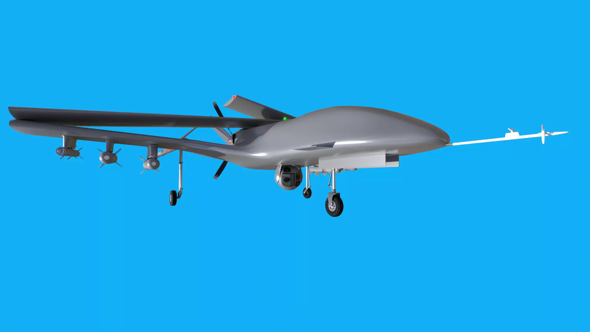 ASELSAN CATS Military Drone Surveillance Camera Free low-poly 3D model