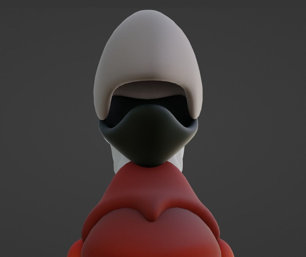 Cartoon Macaw Not Rigged 3D model_6
