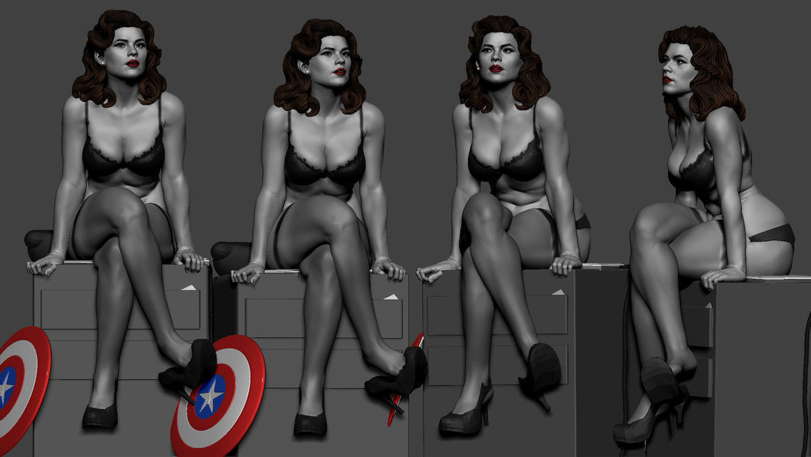 Agent Carter STL 3D print model_11
