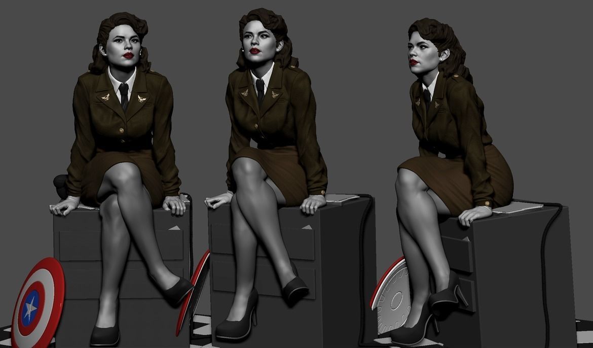 Agent Carter STL 3D print model_6