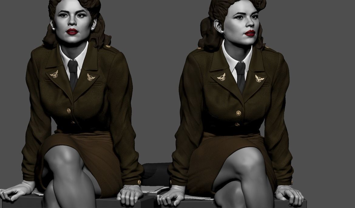 Agent Carter STL 3D print model_5