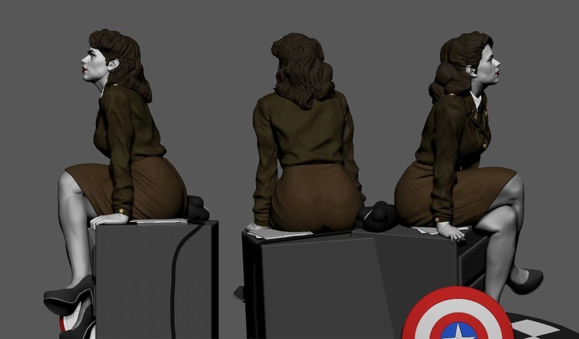 Agent Carter STL 3D print model_3