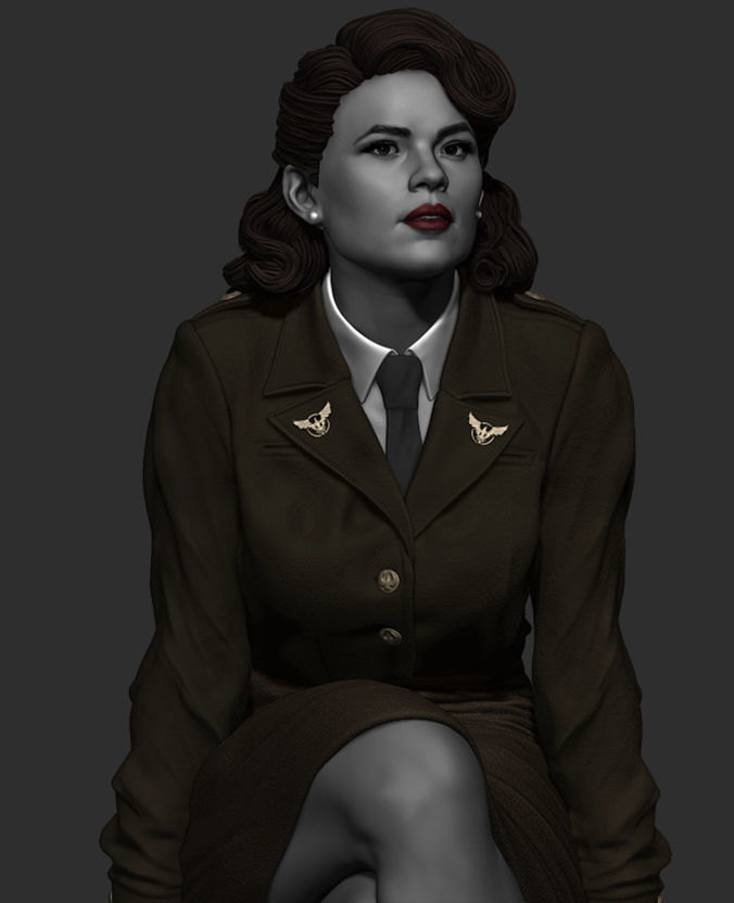 Agent Carter STL 3D print model_1