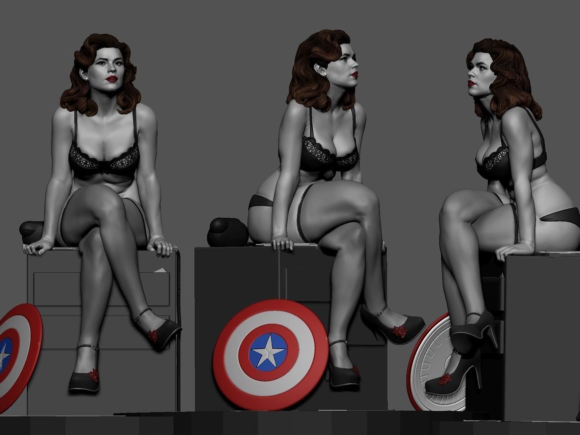 Agent Carter STL 3D print model_10