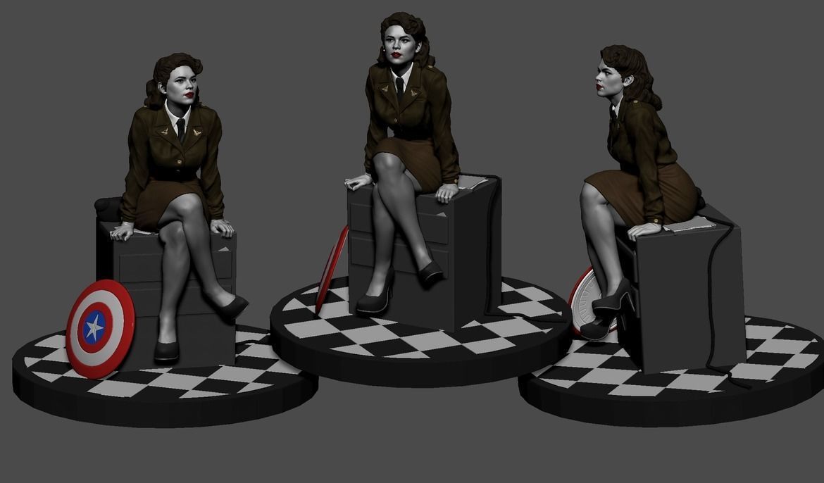 Agent Carter STL 3D print model_8