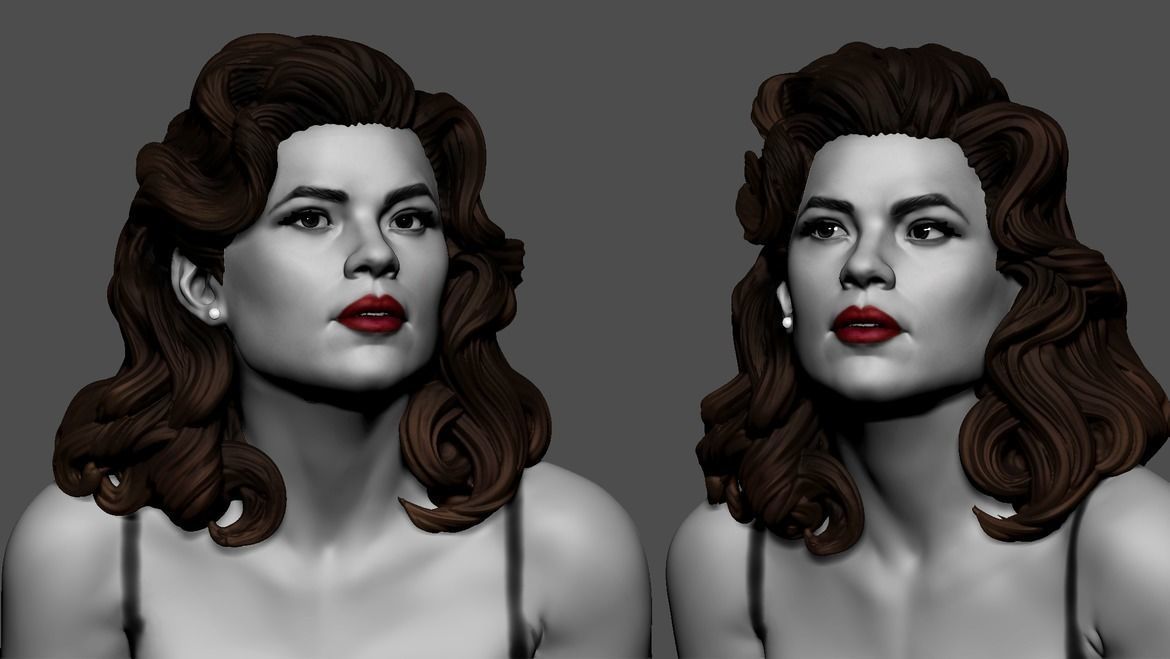 Agent Carter STL 3D print model_12