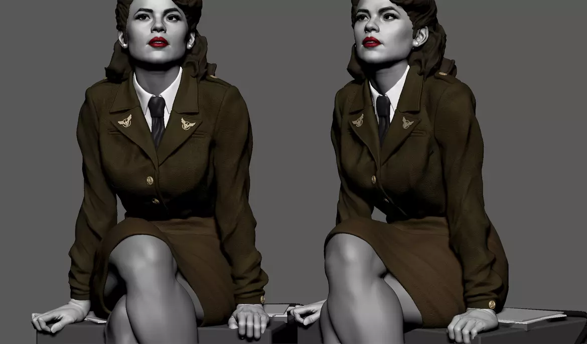 Agent Carter STL 3D print model_0
