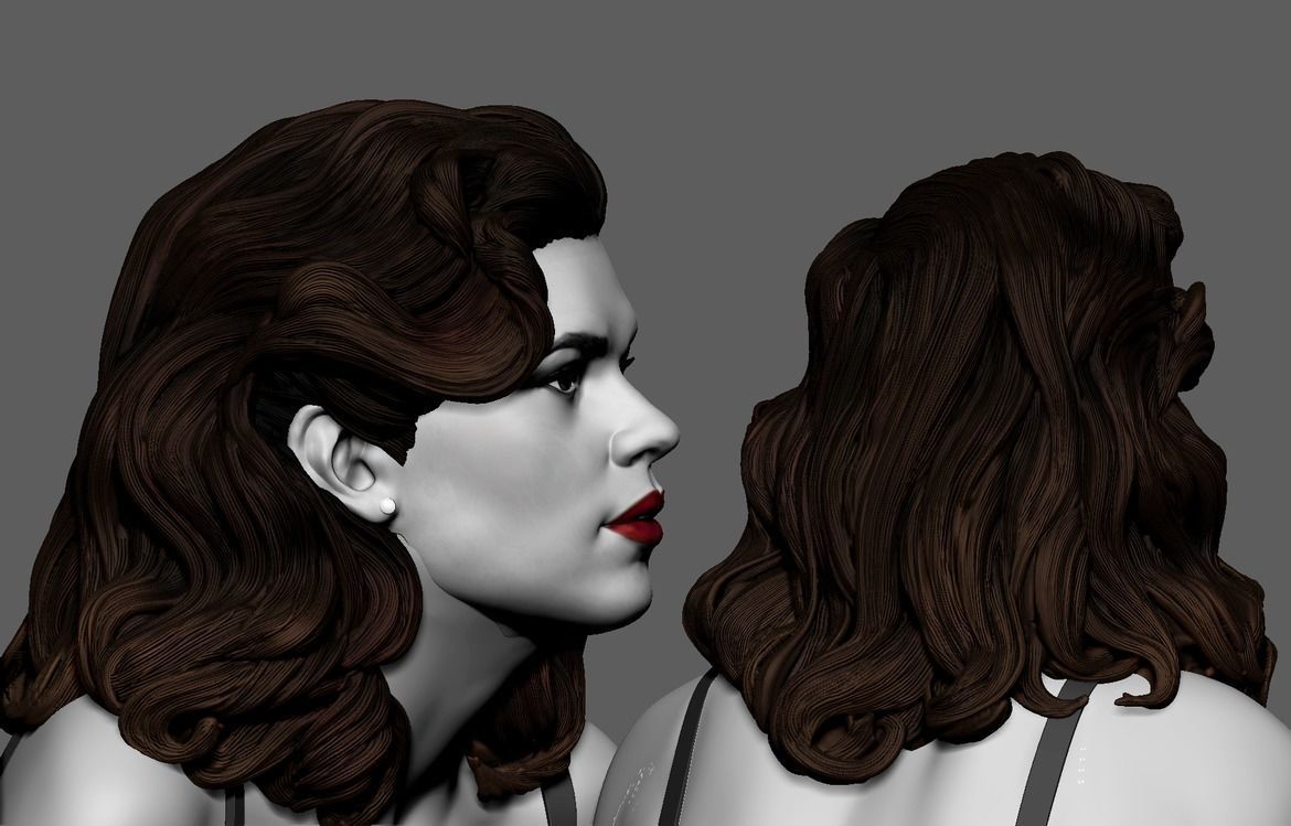 Agent Carter STL 3D print model_14