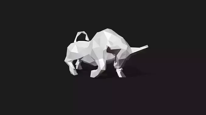 Low-poly bull