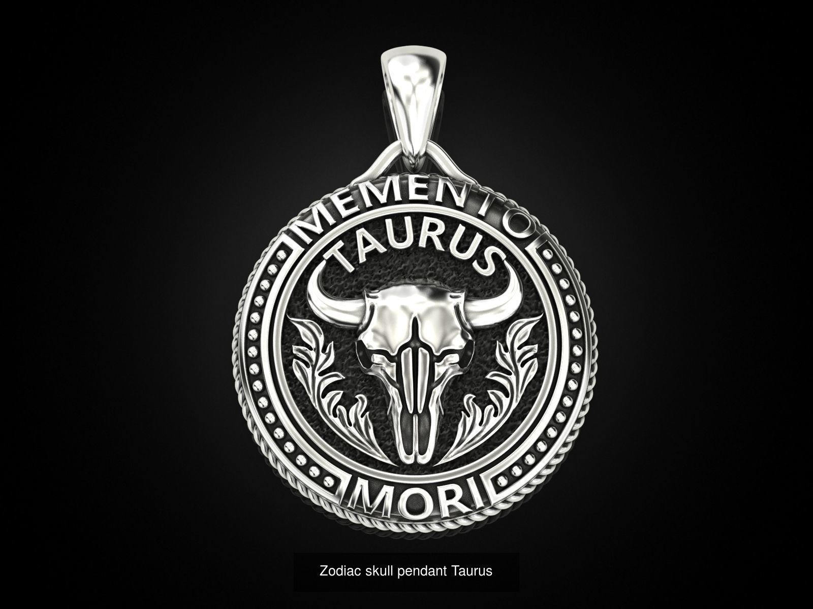 Zodiac skull ring and pendant Collection _24