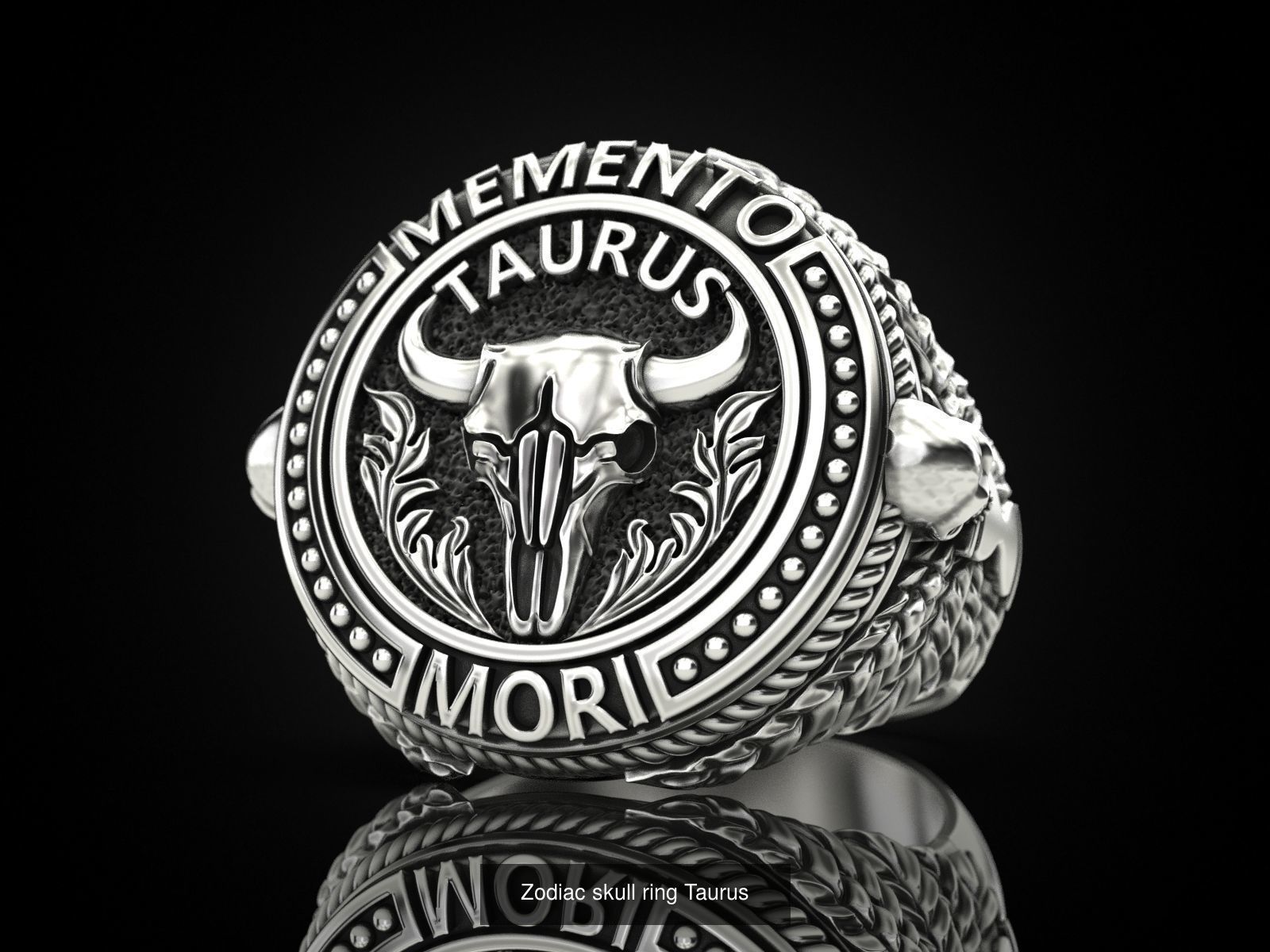 Zodiac skull ring and pendant Collection _9