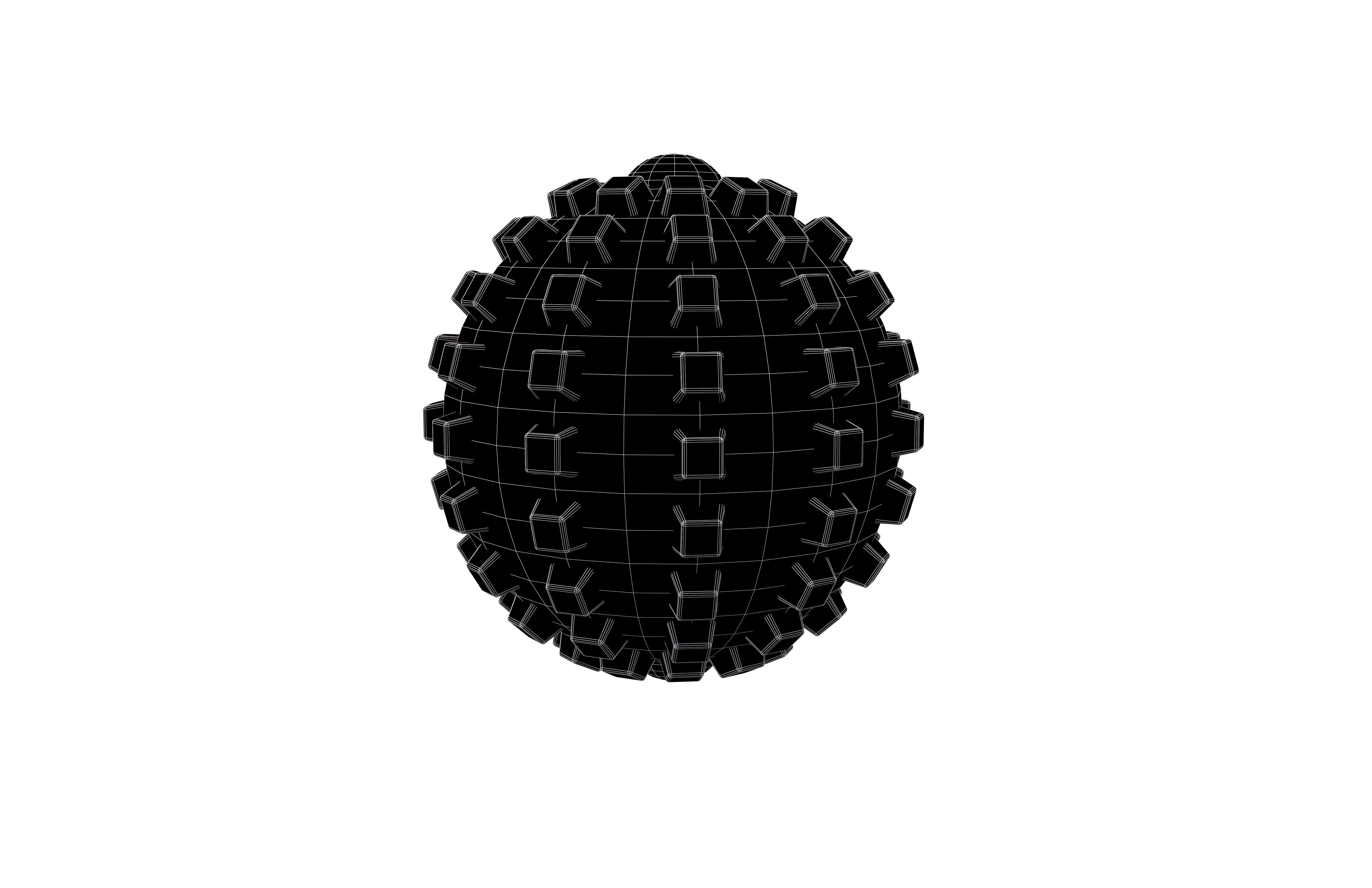 Massage Ball v1 001 Low-poly 3D model_4