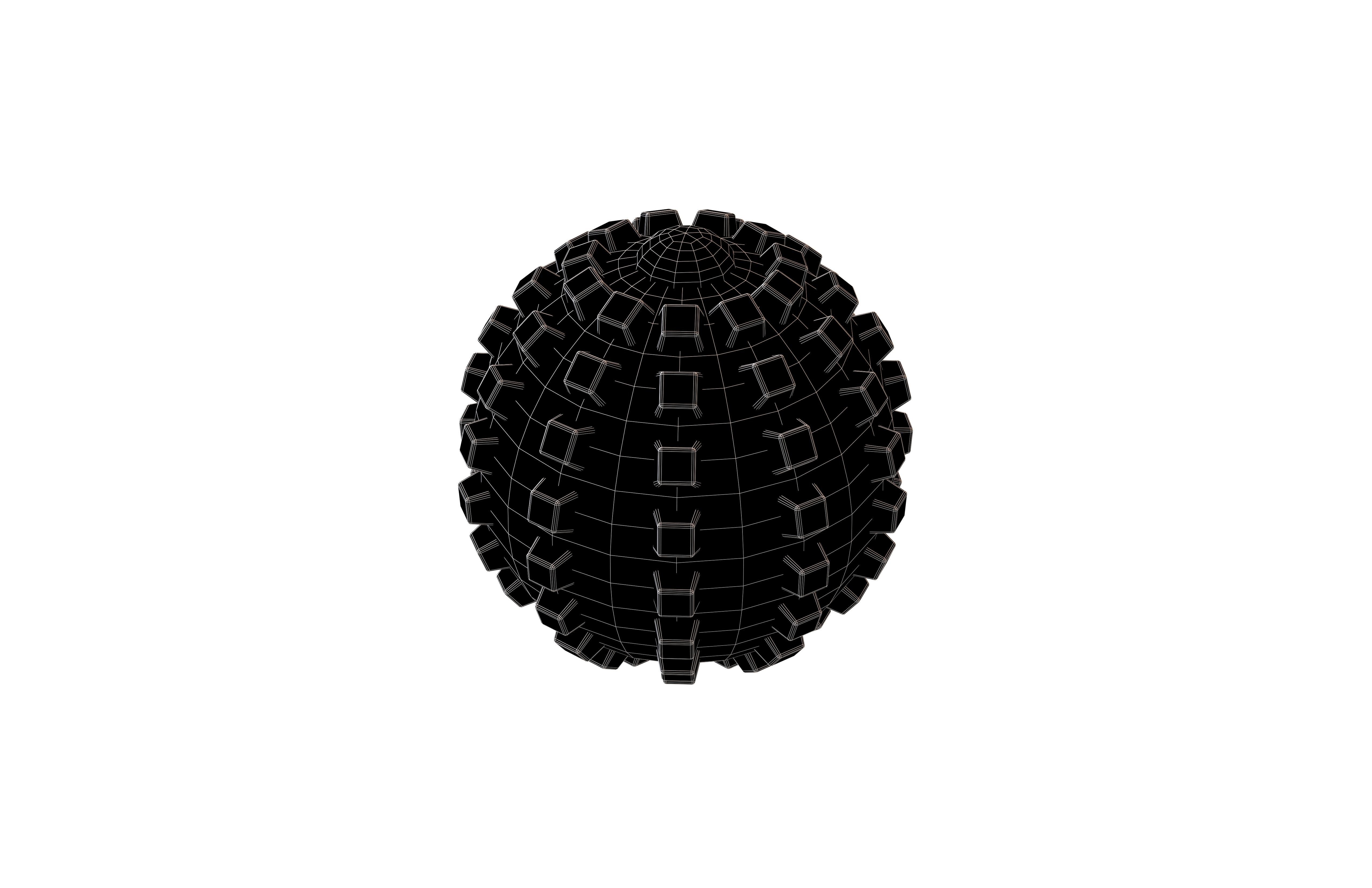 Massage Ball v1 001 Low-poly 3D model_5