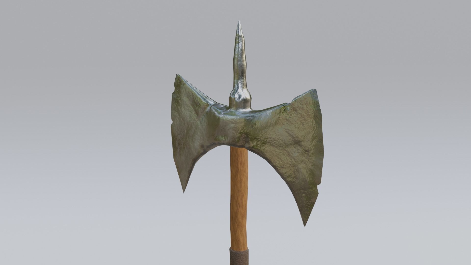 Battle axe Low-poly 3D model_12
