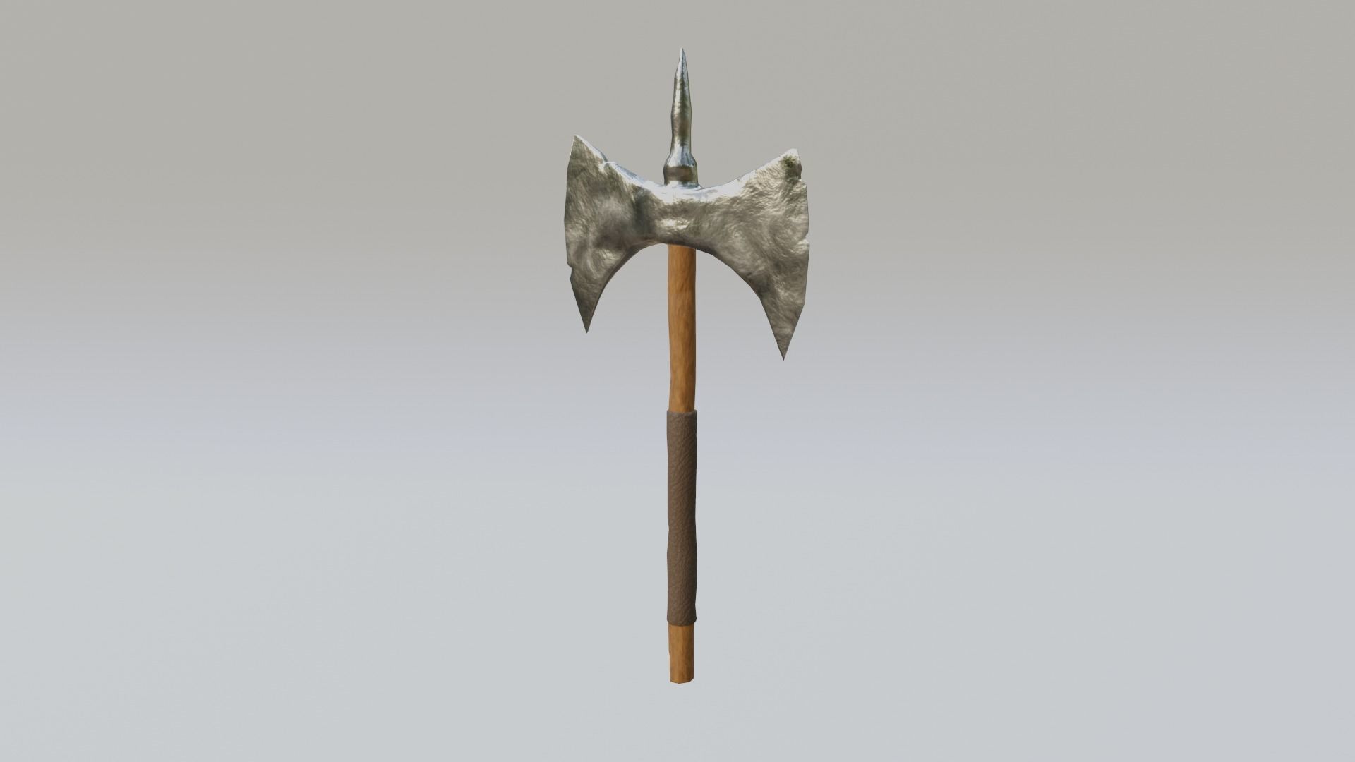Battle axe Low-poly 3D model_7