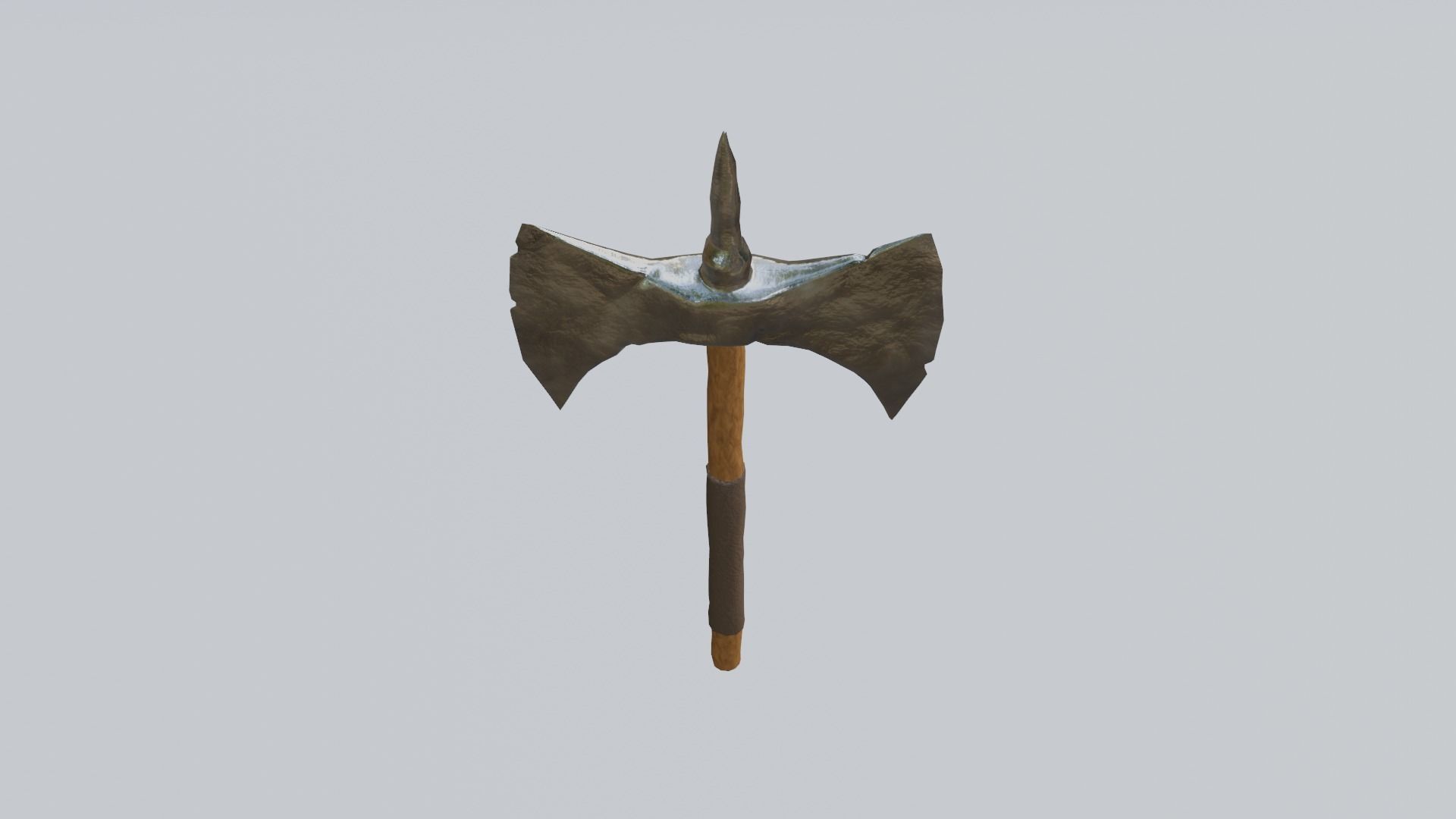 Battle axe Low-poly 3D model_3