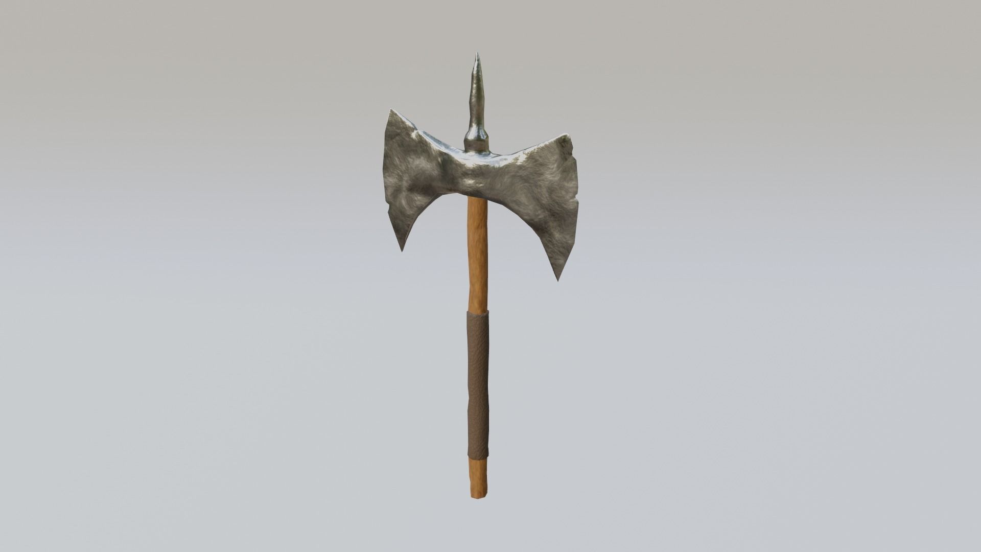 Battle axe Low-poly 3D model_9