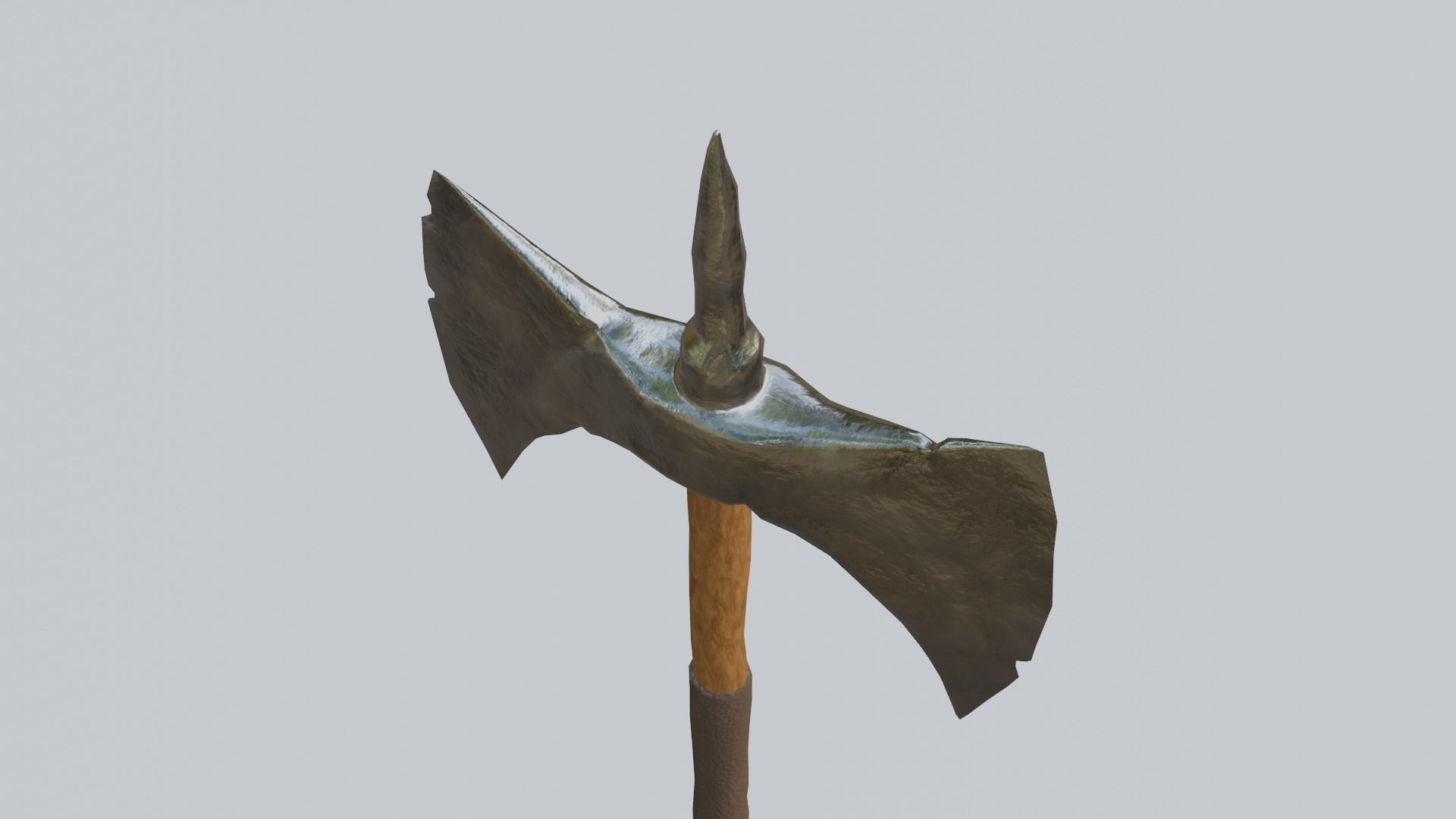 Battle axe Low-poly 3D model_17