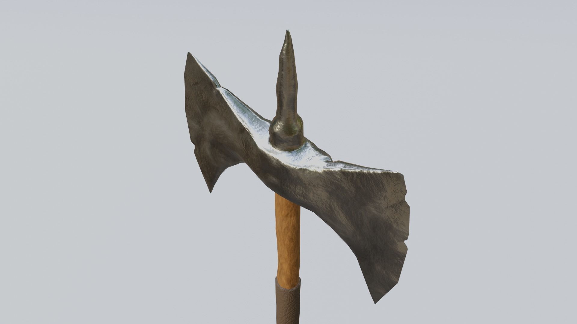 Battle axe Low-poly 3D model_20